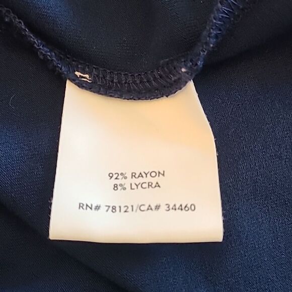 Eileen Fisher Knit Shift Dress Keyhole Back Long Sleeve Blue Size L Petite - Picture 13 of 14